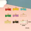 Venda Quente Transfronteiriça Dia dos Namorados Acessórios para Joias DIY Amor Rosa Liga de Zinco Gotejamento de Óleo Acessórios de Cabelo Brincos Pingente