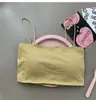 Top de Tubo Estilo Corto Chica Picante con Hermoso Diseño en la Espalda, Camisola con Almohadillas en el Pecho, Ropa Interior Cómoda de Seda de Hielo como Capa Base