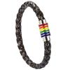 Novo bracelete de personalidade simples da moda europeia e americana, bracelete de couro trançado colorido de alta qualidade com fecho magnético, bracelete direto da fábrica