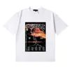 25Ss Marca Morada de Calle Marca Americana de Moda Camiseta Casual Retro Holgada de Manga Corta Estilo Igual para Pareja