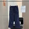 Pantalones Largos de Secado Rápido con Bloques de Color Estilo Pareja, Pantalones de Trabajo Paracaídas con Piernas Resistentes a las Arrugas y al Desgaste 11536