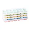 Forma de Cubos de Gelo Silicone de Grau Alimentício Caixa de Armazenamento de Cubos de Gelo Caixa para Fazer Gelo de Geladeira Doméstica com Tampa Fabricante de Cubos de Gelo Caseiro