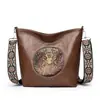 Bolso bandolera de nuevo diseño estilo chino, bolso de hombro grande de estilo chino retro para viajes, bolso bandolera de cuero PU impermeable para mujer