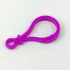 Acessórios de joias diy fivela de lâmpada colorida chaveiro de boneca fecho lagosta de plástico fivela de bolsa gancho de acrílico
