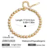 Collar de Perlas de Acero de Titanio Jieding, Joyería de Lujo Ligero de Nicho que No se Desvanece, Pulsera de Acero Inoxidable para Mujer, Accesorios de Alta Gama Transfronterizos
