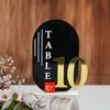 Tarjeta de asiento de mesa de boda acrílica con arco, tarjeta de mesa, número de mesa de boda, placa de restaurante, pegatinas creativas, tarjeta de comedor digital