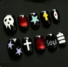 Uñas vestibles de Halloween superventas transfronterizas europeas y americanas, piezas de arte de uñas de calabaza, calavera y fantasma puramente hechas a mano, productos terminados para venta al por mayor de alta gama