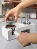 Dispensador de polvo, pisón de café, juego de tres piezas, soporte para pisón de máquina de café, martillo pisón, herramienta de almacenamiento