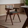 Silla de Comedor Estilo Retro Francés Hogar Restaurante Moderna Lujo Ligero Silla Famosa de Internet Diseñador Medio Antiguo Silla Chandigarh