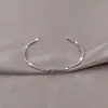 Pulsera Geométrica de Zirconia de Acero de Titanio de Moda Europea y Americana Transfronteriza para Mujer, Pulsera Abierta de Lujo Ligero de Gama Alta de Nicho de Moda Que No Se Desvanece