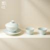 Juego Grande de Tazón de Té para el Hogar con Tapa Fina de Cerámica para Preparar Té, Juego de Té Gongfu con Tazas de Té