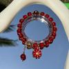 Pulsera de estilo chino de otoño limitada historia de flores alto valor de color cambio de color pulsera femenina menos pulsera de bosque joyería de esmalte coloreado al por mayor
