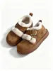 Zapatos Birkenstock Peludos de Suela Gruesa para Mujer 2026 Invierno Nuevos Mocasines Slip-on Zapatos de Algodón Birkenstock Botas de Nieve