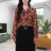 2024 Patchwork Volante Reductor de Edad Top de Gasa Floral para Mujer Principios de Primavera Nuevo Sentido del Diseño Camisa con Cinta Marea