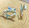 Anillo de apertura de serpiente verde con aceite de gota nuevo 2024 para hombres y mujeres, anillo de serpiente de plata tailandesa de viento europeo y americano, joyería transfronteriza europea y americana
