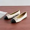 Hui Liya T316 Sapatilhas Novo Estilo Bico Redondo Laço Sapatilhas Rasas Estilo Ballet Retrô Francês Sapatos de Decote