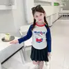 26 Camiseta de Algodón Puro con Mangas Raglán para Niños, Nuevo Top de Manga Larga de Otoño para Niñas, Transpirable, Elástico, Camiseta Básica Cómoda