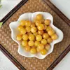 Contas Redondas de Âmbar Três Flores Naturais, Contas Soltas para Pulseira de Raiz de Bodhi, Pulseira de Sementes de Bodhi Premium de Alta Qualidade para DIY Atacado