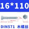 Tornillos para Madera Galvanizados de Rosca Completa con Cabeza Hexagonal Exterior, Autorroscantes, Tornillos para Madera Autorroscantes Extendidos de Media Rosca M5-M16 Tornillos