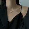 Collar con colgante de perla de agua dulce de la marca Fu, cadena de clavícula, puerta Han Guodong, collar de celebridades de Internet, diseño de moda para mujer, collar elegante con sentido