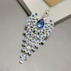 Broche de Pavo Real de Lujo Europeo y Americano Broche de Aleación Incrustado de Diamantes Pin de Corsage de Animal Accesorios para Ropa Broche Exquisito de Fénix