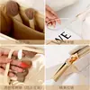 Bolsa de Maquillaje para Influencers Transfronteriza con Alto Atractivo Estético, Bolsa para Guardar Brochas de Maquillaje con División de Doble Capa, Bolsa de Maquillaje Grande de PU