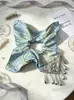 Goma de pelo cuadrada retro francesa para coleta, scrunchie artístico de estilo de hada, bufanda para mujer, accesorios, al por mayor en stock