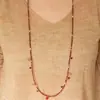Piedra de la Buena Fortuna Festival de Año Nuevo Collar Pulsera de Piedra Natural con Cuentas para Mujer, Diseño Único, Cadena Larga Estilosa y Personalizada para Suéter