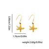 Colar com Pingente de Estrela do Mar Aço Titânio Ouro 18k Feriado Praia Colar Corrente de Pescoço que Não Cai Colar de Concha Brincos