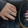 Anillo de plata tailandesa retro europeo y americano, personalidad, abierto, tejido, anillo de cadena simple de moda estilo frío para mujer, venta al por mayor