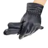 Guantes de pantalla táctil invierno hombres exterior cálidos impermeables cuero PU guantes conducción motocicleta puesto venta al por mayor guantes de regalo