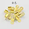 Grampos de metal multi-coloridos para cordão, grampos de fio, clipes de língua, fechos de ponta para cordão de couro de pulseira e colar feitos à mão para DIY e acessórios