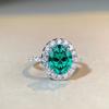 Anillo de plata esterlina S925 paraiba huevo de paloma femenino HW con plano para anillo Europa y Estados Unidos lujo transfronterizo al por mayor