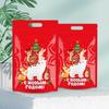 Nova Sacola Autovedante com Zíper Transfronteiriça Sacola de Compras para Presente de Natal Floco de Neve Lanche Doce Comida Sacola Ziplock