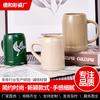 Caneca de Cerveja de Cerâmica, Caneca de Cerâmica de Grande Capacidade, Caneca Doméstica Resistente a Alta Temperatura, Caneca Criativa para Cerveja de Barril