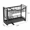 Estante para esponjas de cocina transfronterizo, escurridor de doble capa para fregadero, organizador de almacenamiento desmontable para paños, cepillo para lavar platos y lana de acero