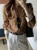 Camisa de Lino Perezosa y Relajada para Mujer Otoño 2026 Nuevo Algodón Lino de Alta Gama Temperamento Versátil Protección Solar Top Adelgazante