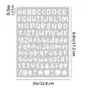 Pegatinas de letras en inglés de 0.5 pulgadas, tamaño pequeño, para decorar tarjetas de felicitación, materiales de scrapbooking y pegatinas de letras para álbumes de recortes