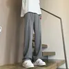 Calça Casual Plus Size com Caimento Masculina e Feminina Verão Seda de Gelo Fina Solta Reta Longa Calça com Caimento