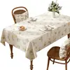 Mantel Floral Estacional Pastoral, Impermeable, Resistente al Aceite, Mantel de Comedor sin Lavado, Nuevo Modelo 2025, Lujo Ligero, Mantel de Mesa de Café de Gama Alta