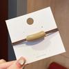 Cuerda para el cabello con cadena de color té con leche estilo coreano, anillo para el cabello con giro simple retro, estilo frío, cuerda para el cabello con diseño de lazo estilo japonés y coreano, cuerda para el cabello con sentido