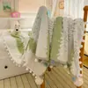 Manta de Bolitas de Coral para Oficina, Chal para Siesta, Manta de Aire Acondicionado, Manta Individual para Siesta, Manta de Cama, Manta para Piernas de Sofá