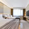 Móveis para Quarto Padrão do Hotel Yue Rong Zhuang - Conjunto Completo de Móveis para Quarto de Hóspedes em Madeira Natural Estilo Wabi-Sabi para Reforma