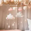 Decoração Ins Estilo Ins Estilo Nórdico Tenda Infantil Decoração Nuvem Feltro Pingente Gota de Chuva Decoração Quarto Infantil Decoração de Parede