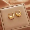 Acero de Titanio Color Libre Metal Pendientes Personalizados Europeos y Americanos Calle Casual Accesorios para la Cabeza Pendientes de Anillo Transfronterizos Puesto
