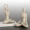 Figura de Yoga em Pedra Arenito Nórdica Ornaments Decorativos para Sala de Estar, Sala de Jantar, Móvel de TV e Decoração de Clube de Saúde