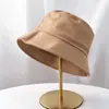 Sombrero de Pescador de Algodón de Color Sólido para Hombres y Mujeres, Estilo Coreano, Versátil, Transpirable para Primavera/Verano, Protección Solar, Sombrero de Ala Corta
