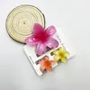 Conjunto Plumeria Europeu e Americano Mais Vendido Pegador Cruzado Grampo de Cabelo Flor Feminino Moda Feriado Parte de Trás da Cabeça Clipe Tubarão Acessório de Cabelo