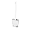 Cepillo de inodoro de silicona sin ángulo muerto, cepillo de inodoro para colgar en la pared, cepillo de inodoro de goma suave, juego de cepillos de mango largo