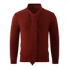 Suéter de Punto Pulóver Tie-Dye de Color Sólido para Hombre Otoño/Invierno 2026 Top de Punto Camisa Básica Casual con Cuello en V para Jóvenes Transfronterizo
